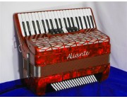 Aliante 3 voice piano accordion Red